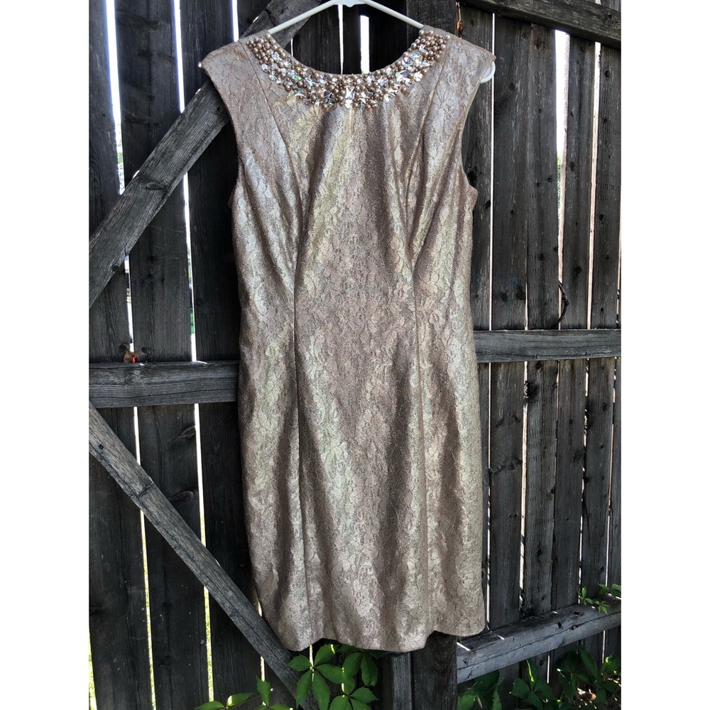 Metallic Gold Cocktail Dress